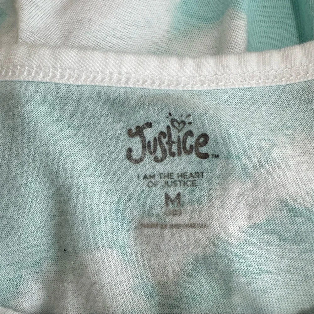 Justice Girl’s Boxy Cropped Tie-Dye Ringer Tee